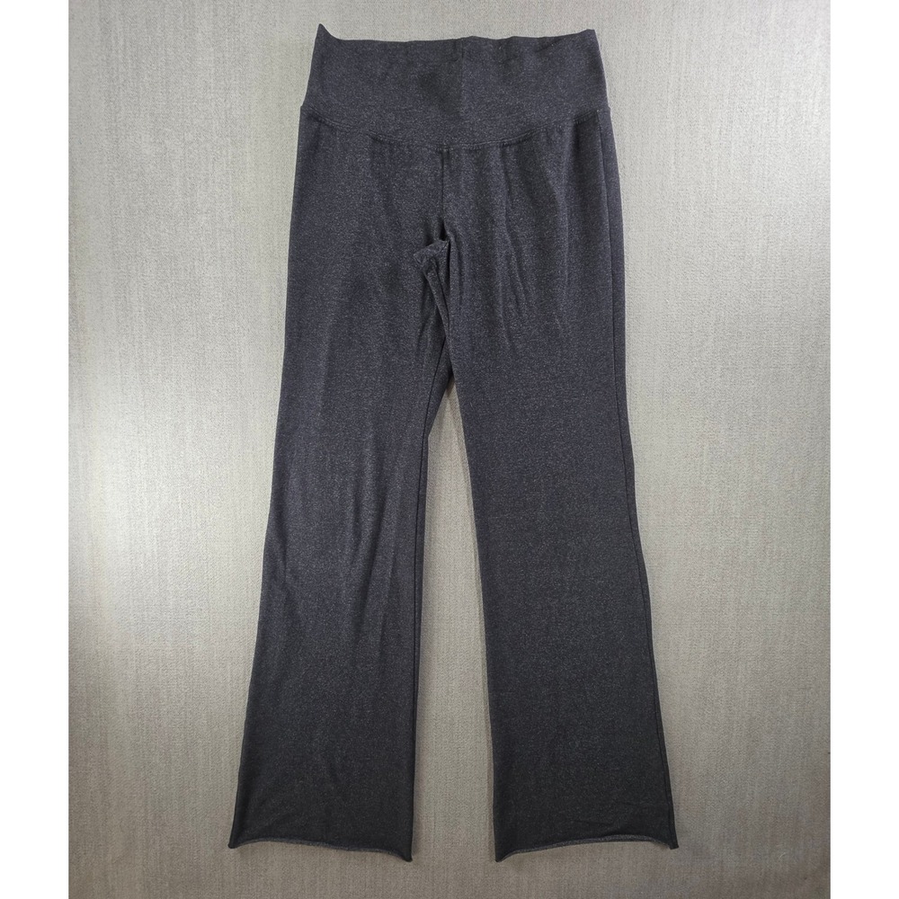 One Step Ahead Yoga Pants Women Small Charcoal Grey Wide Leg Heathered Knit